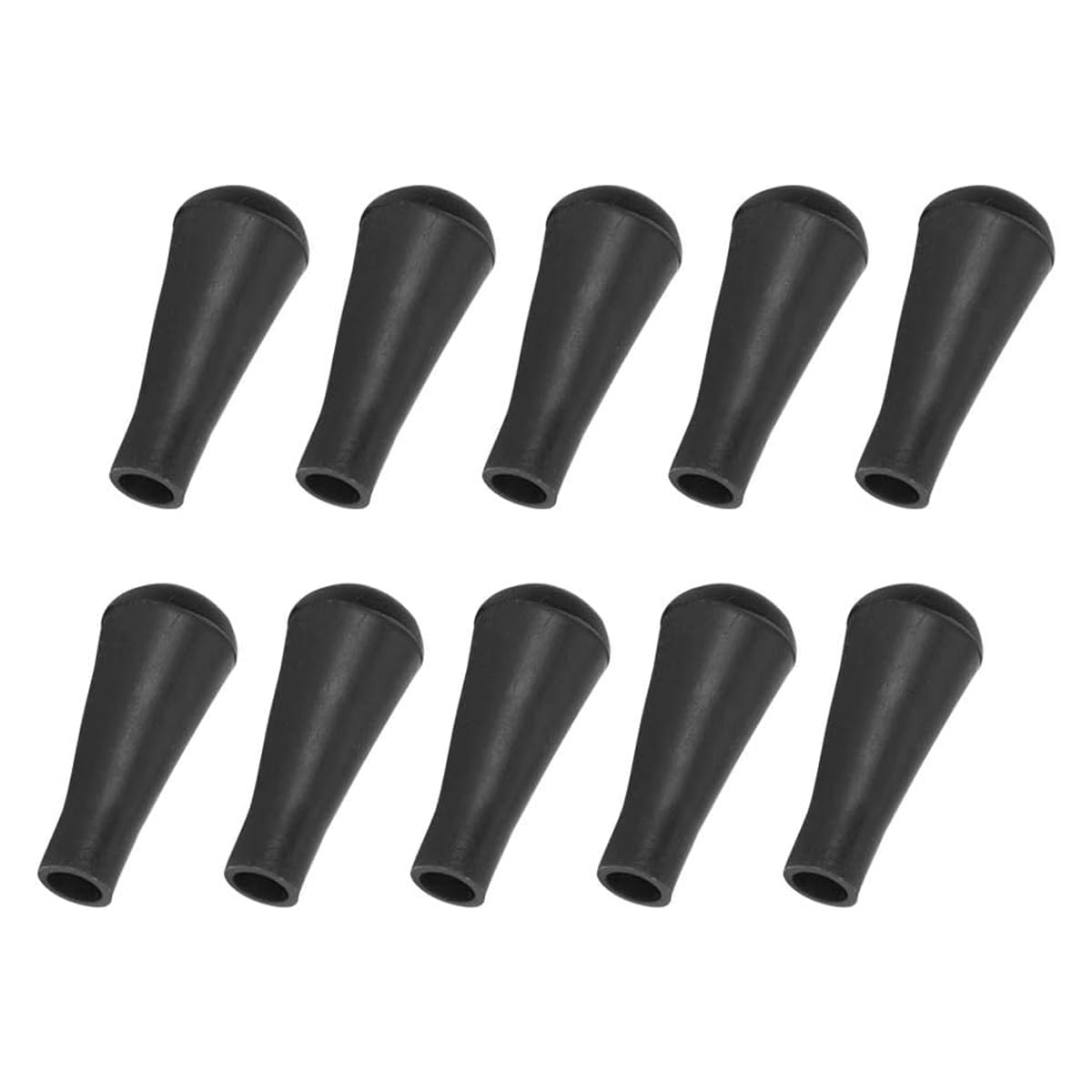 Lot de 10 pointes de flèche en caoutchouc de rechange pour flèches en fibre de verre et carbone (noir, 8 mm)