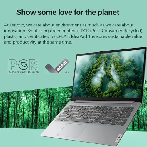 Image of Lenovo IdeaPad Eco-Friendly Slim Laptop, 15.6 inch FHD Business and Student, Office 365 for The Web, Intel 10-Core i5-1335U(Beat Ryzen 7 7730U), 16GB RAM, 256GB SSD, Wi-Fi 6, Privacy Camera, Win11 Home