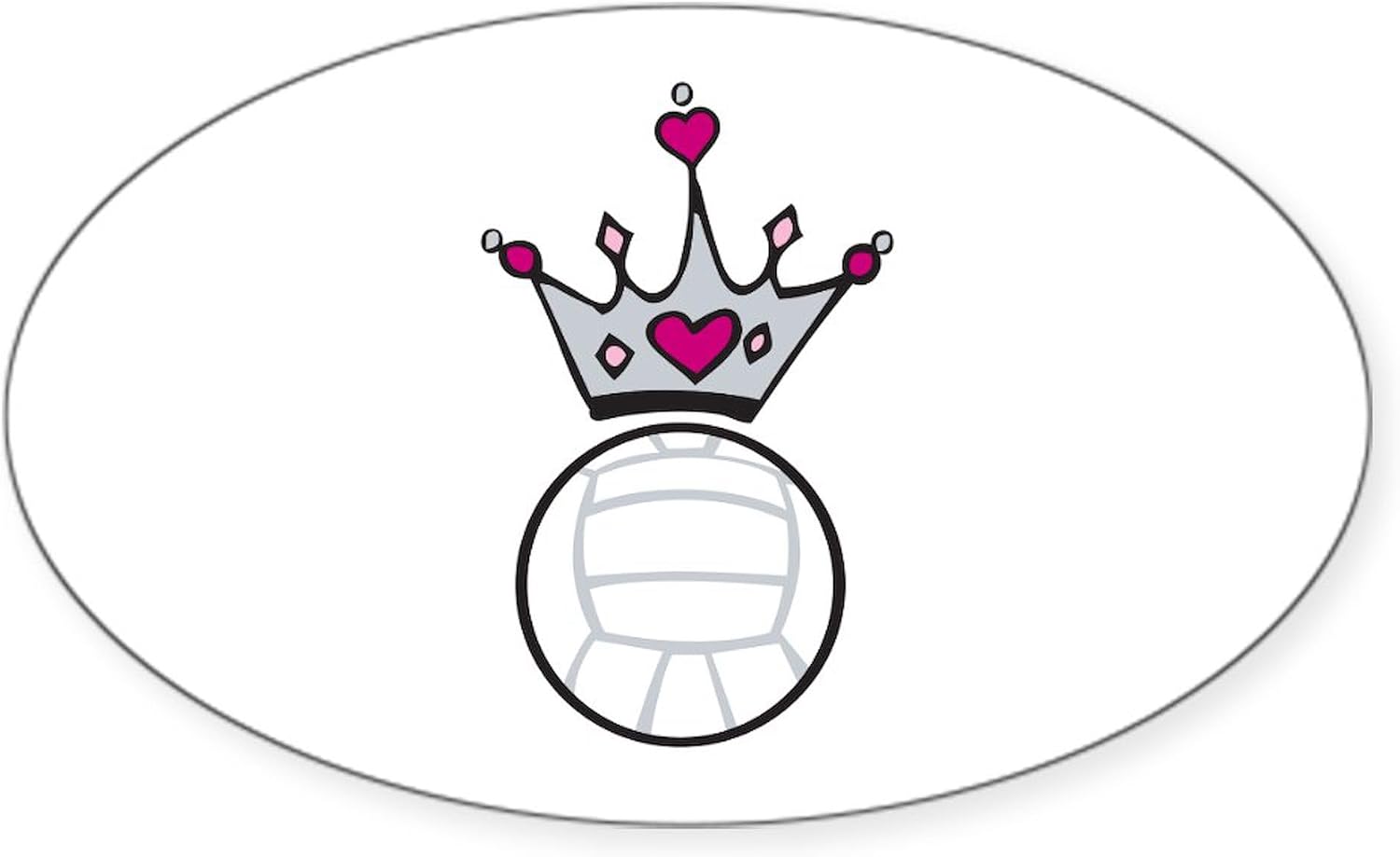 CafePress Volleyball Girl Oval Bumper Sticker Car Decal