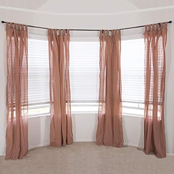 bay window curtain pole