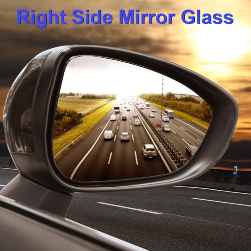 Spiegelglas für Opel Corsa D 2006-2014 Corsa E 2014-2019 Außenspiegel Glas Beifahrerseite Beheizbar Ersatzspiegelglas Außenspiegel Asphärisch Auto Spiegelglas Rechts Seitenspiegel Glas Ersatz