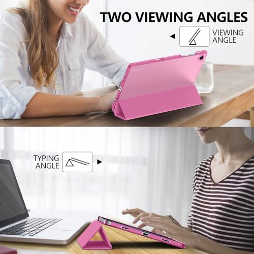 Image of MoKo for Samsung Galaxy Tab A11 Plus / A11+ Case 11 Inch 2026, Galaxy Tab A9 Plus / A9+ Case 11 Inch 2024, Slim Stand Hard PC Translucent Back Shell Smart Cover, Auto Wake /Sleep, Peony