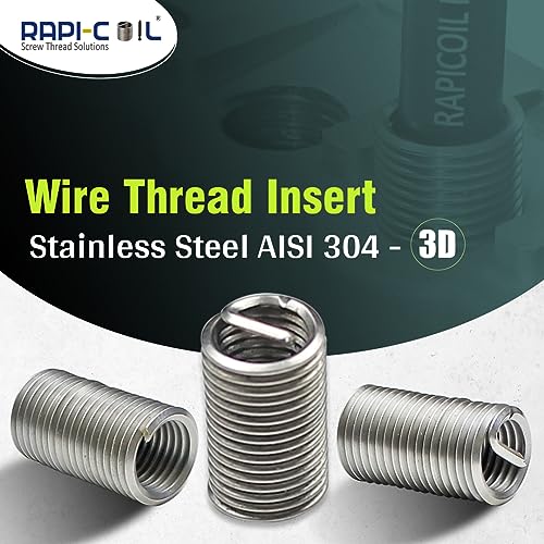 Image of 304 Stainless Steel Metric - Wire Thread Insert Helicoil Kit (M12 x 1.75, 3D)