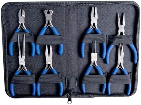 Mannesmann - M10808 - Juego de tenazas para electrónica de 8 piezas