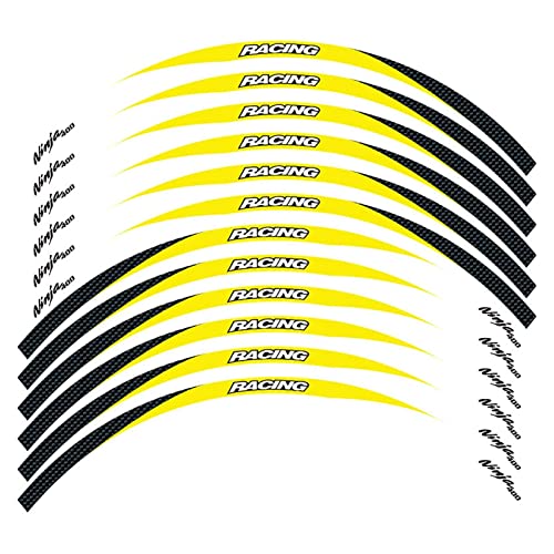 Autocollant pour jantes de moto 400 liseré réfléchissant orange