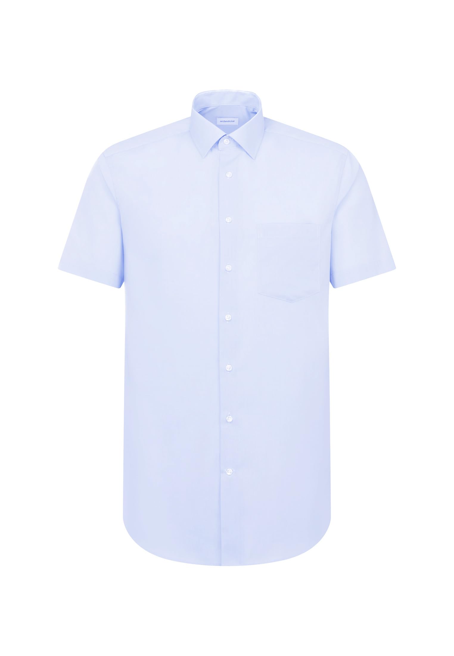 Seidensticker Men's Business Shirt - Regular fit - Non-Iron - Kent Collar - Short Sleeves - 100% Cotton