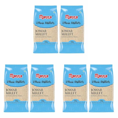 Image of Manna Jowar Whole Grain 1kg. Sorghum Millet /Great Millet /Bili /Jola /Jonnalu /Cholam Natural grains (Pack of 3)