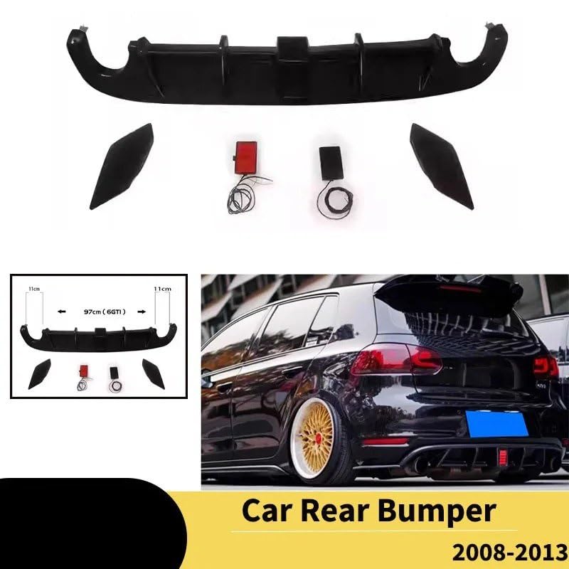 Difusor parachoques trasero Golf MK6 GTI acabado tuning de precisión 3