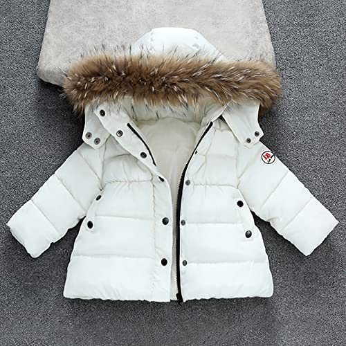 Forestime Baby Girls Boys Kids Down Jacket Coat Down Feather Winter Warm Children Clothes(12-18 Months,White) #TOP1