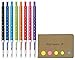 Uni Disney Style Fit Retractable Gel Ink Pen, Slim & Stylish Body, Micro Point 0.38mm, 8 Color ink, Sticky Notes Value Set