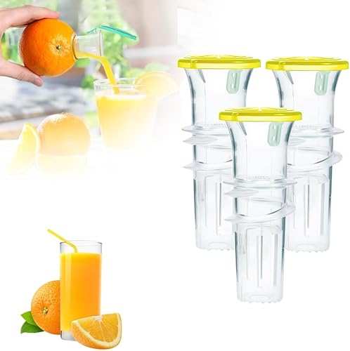 Miniatura 10 de Exprimidor manual de limón, exprimidor de limón con tapa de rosca, extractor de jugo manual con filtro integrado, exprimidor manual de naranja