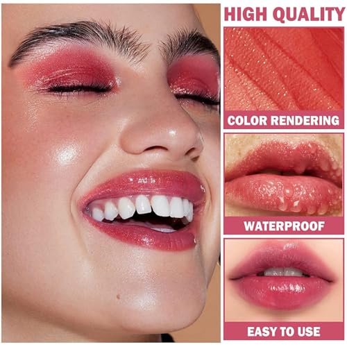 3Pcs Plumping Lip Oil Set,Fat Lip Oil,Press Lipstick Solid Moisturizing Lip Balm,Glitter Shine Tinted Lip Oil Set,Plumps Liquid Lipgloss Balm,High-Shine, Plumps,Long Lasting Non-Sticky Lipstick - Image 7