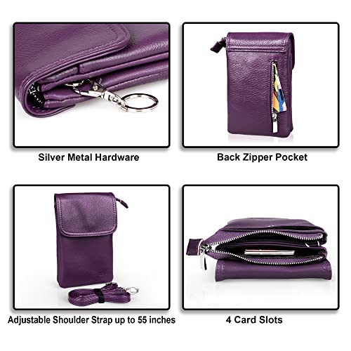 Image of befen Genuine Leather Small Crossbody Bags for Women Cell Phone Travel Bag