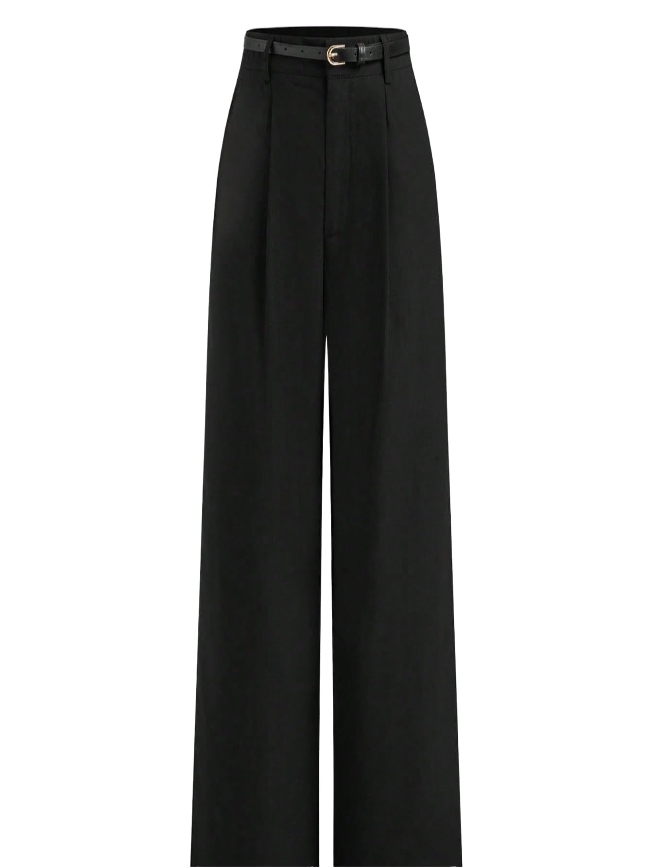 GORGLITTER Pantaloni da donna eleganti a gamba larga, pantaloni lunghi con tasche, pantaloni larghi da donna