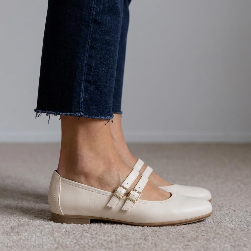 Jana Ballerine da Donna con Cinturino vegane