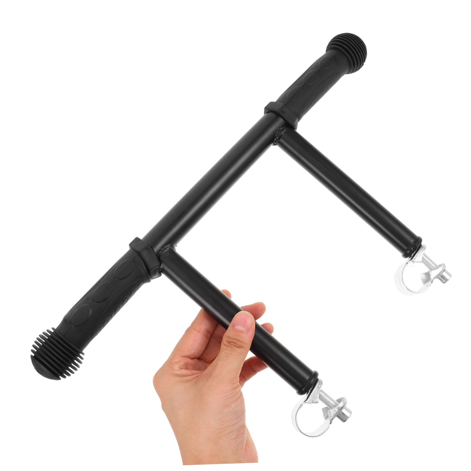 Rallonge de Poignée de Poussette Réglable Boucle 25mm Noir | Hauteur Ajustable, Plastique et Acier Inoxydable, Compatibilité Prams et Stroller, Style Moderne