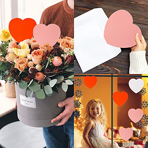 MixTeach 48 Peças Grandes Recortes de Papel Em Formato de Coração, Artesanato de Dupla Face, Decoraç