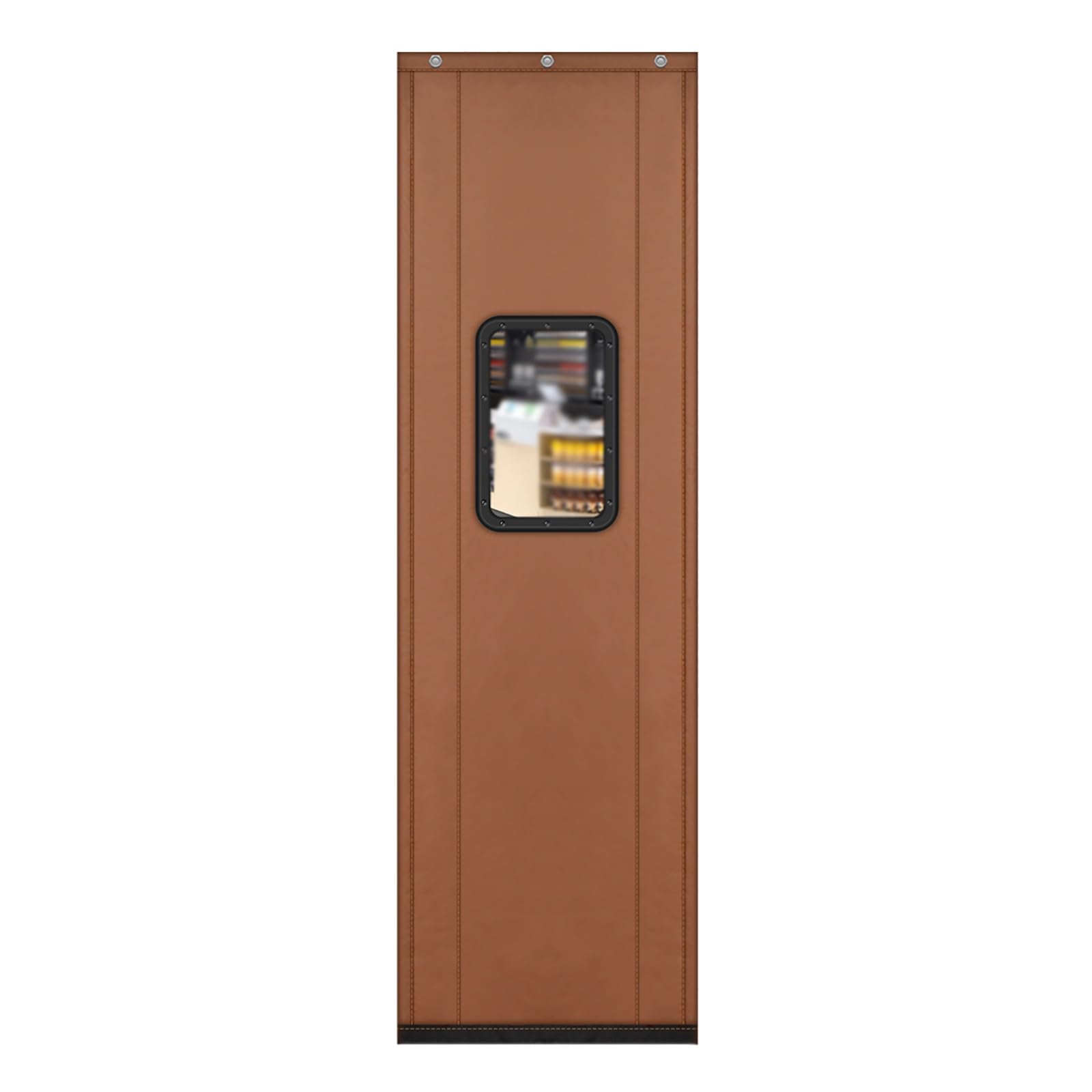 VFDVSWZSA door curtain, Thickened Windproof Cotton Door Curtain, Single Piece, Suitable for Commercial and Home Use(Brown,65 * 250cm/25.6 * 98.4in)