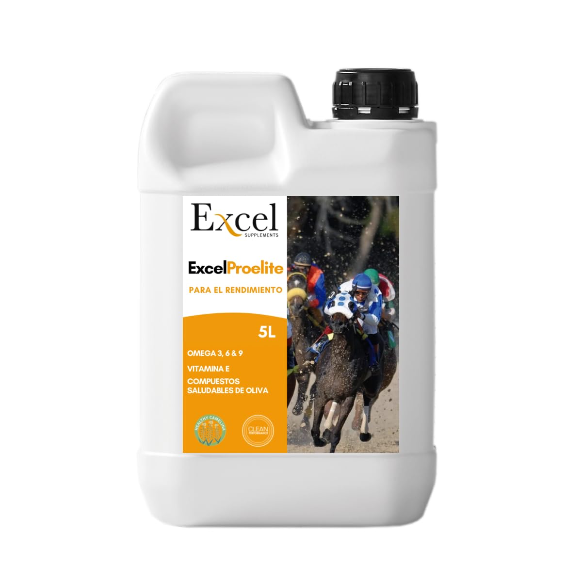 Excel SUPPLEMENTS ProElite | Suplemento de Aceite de Camelina |Caballos | Antioxidante | Antiinflamatorio | Natural 100% | Omegas 3, 6 y 9 | Desarrollo Muscular (5 litros)