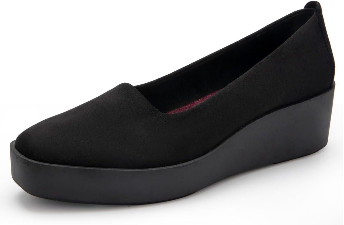 Aerosoles Women's Cowley Loafer, Black Faux Suede, 10