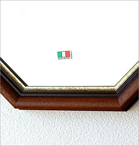 イタリア製 鏡 壁掛けミラー 八角鏡 八角ミラー アンティーク