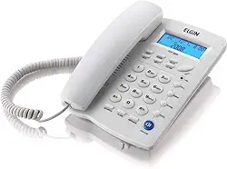 Telefone com Fio de Mesa Elgin com Identificador de Chamada TCF3000 Branco Gelo
