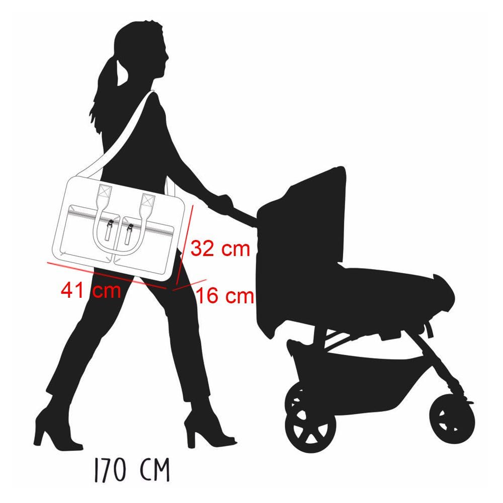 Vadobag Große Grüne Baby Wickeltasche | mit Wickelunterlage | Kidzroom Care