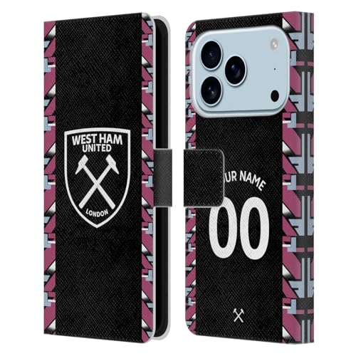 Coque iPhone 17 Pro West Ham Portefeuille Cuir pour Supporter en Déplacement
