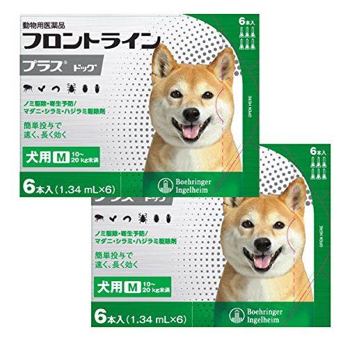 【2箱セット】犬用フロントラインプラスドッグM 10kg〜20kg 6本(6ピペット)【動物用医薬品】