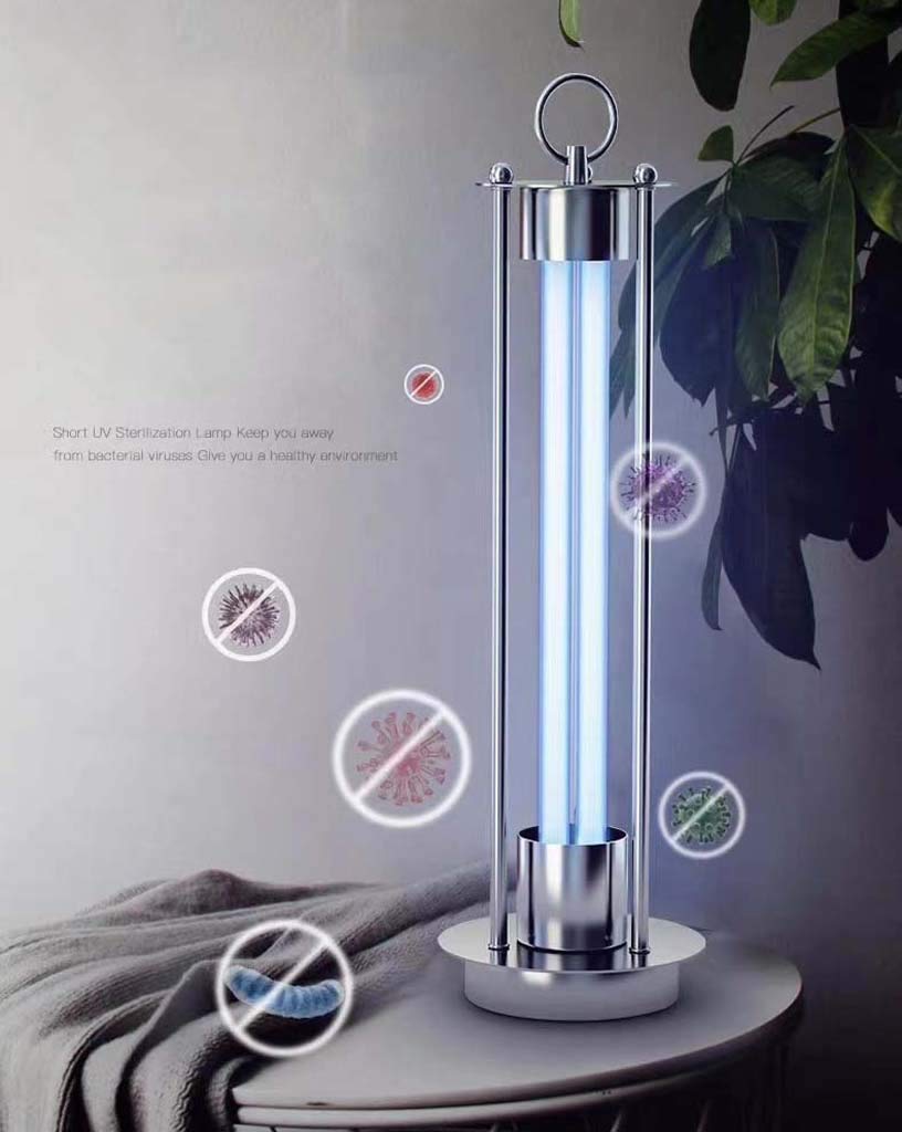 TJH Luz germicida de 36 vatios con Base, desinfección portátil con lámpara Ultravioleta con ozono Uvc Quite la Alfombra, Olor del Armario, Aire Limpio