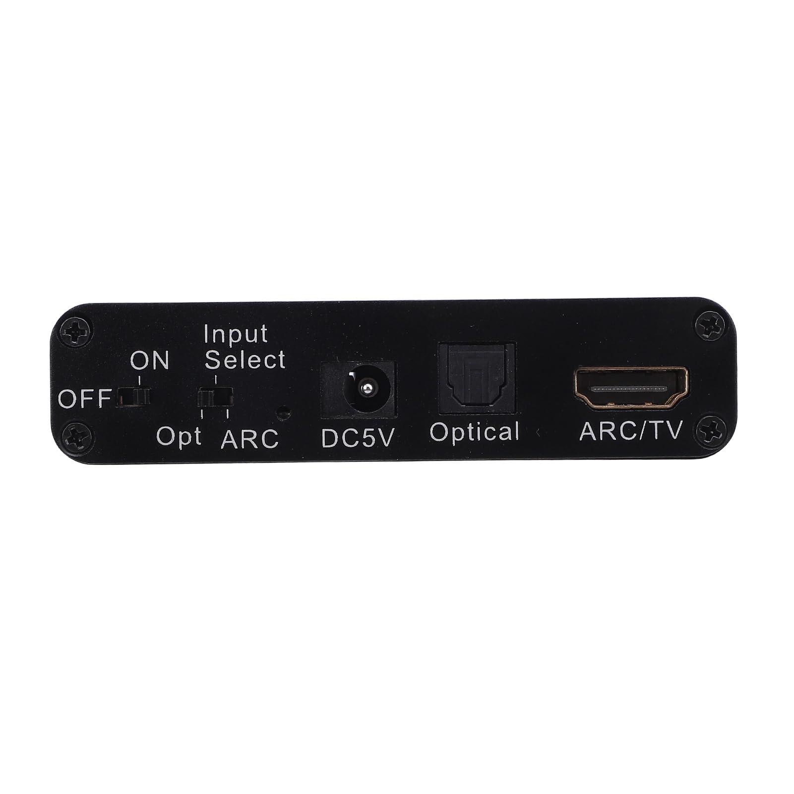 Interfaccia multimediale HD Convertitore ARC 192KHz Convertitore audio digitale-analogico Guscio in lega di alluminio Interfaccia DC5.5 Adattatore estrattore audio jack da 3,5 mm