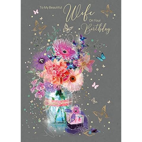 Stylish Birthday Card for Wife Cover
