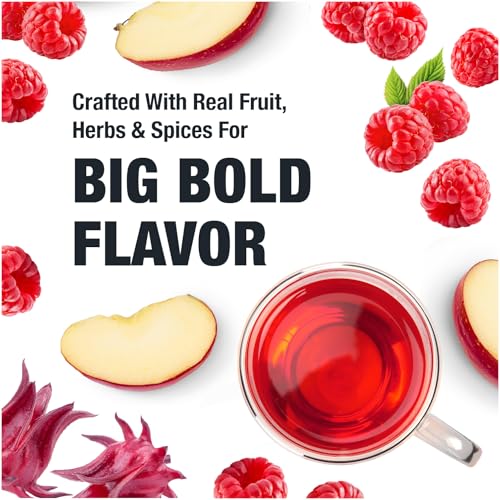 Image of Tiesta Tea - Raspberry Razzle Tea, Loose Leaf, Raspberry Hibiscus Herbal Tea, Premium Caffeine-Free Tea Blend, Make Hot or Iced & Up to 200 Cups, 16 oz Resealable Bulk Pouch