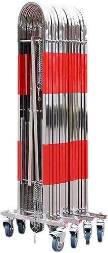 Barricada metálica extensible de acero inoxidable  Puerta de barrera de seguridad móvil  Valla de tráfico retráctil  para garajes, escuelas (color