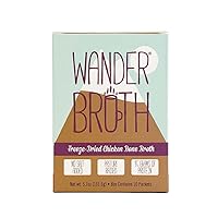 Vista 1 de Caldo de hueso de pollo orgánico liofilizado sin sal añadida, paquete de 10 unidades, 0.51 onzas de proteína, apto para dieta paleo y cetogénica