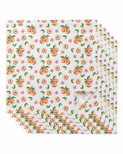 Servilletas de Tela Polyester Coral Verde Set x6 miniatura 1