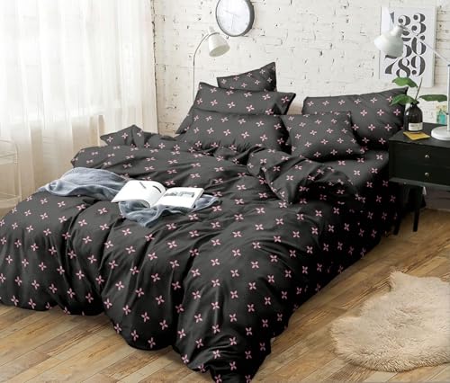 Image of Glace Cotton Single Bedsheet with 1 Pillow Cover | Soft, Durable, Lightweight & Skin-Friendly Fabric| Suitable for Single /Diwan Bed Size 4x6 feet 48x72 Inch (Teal Blue)