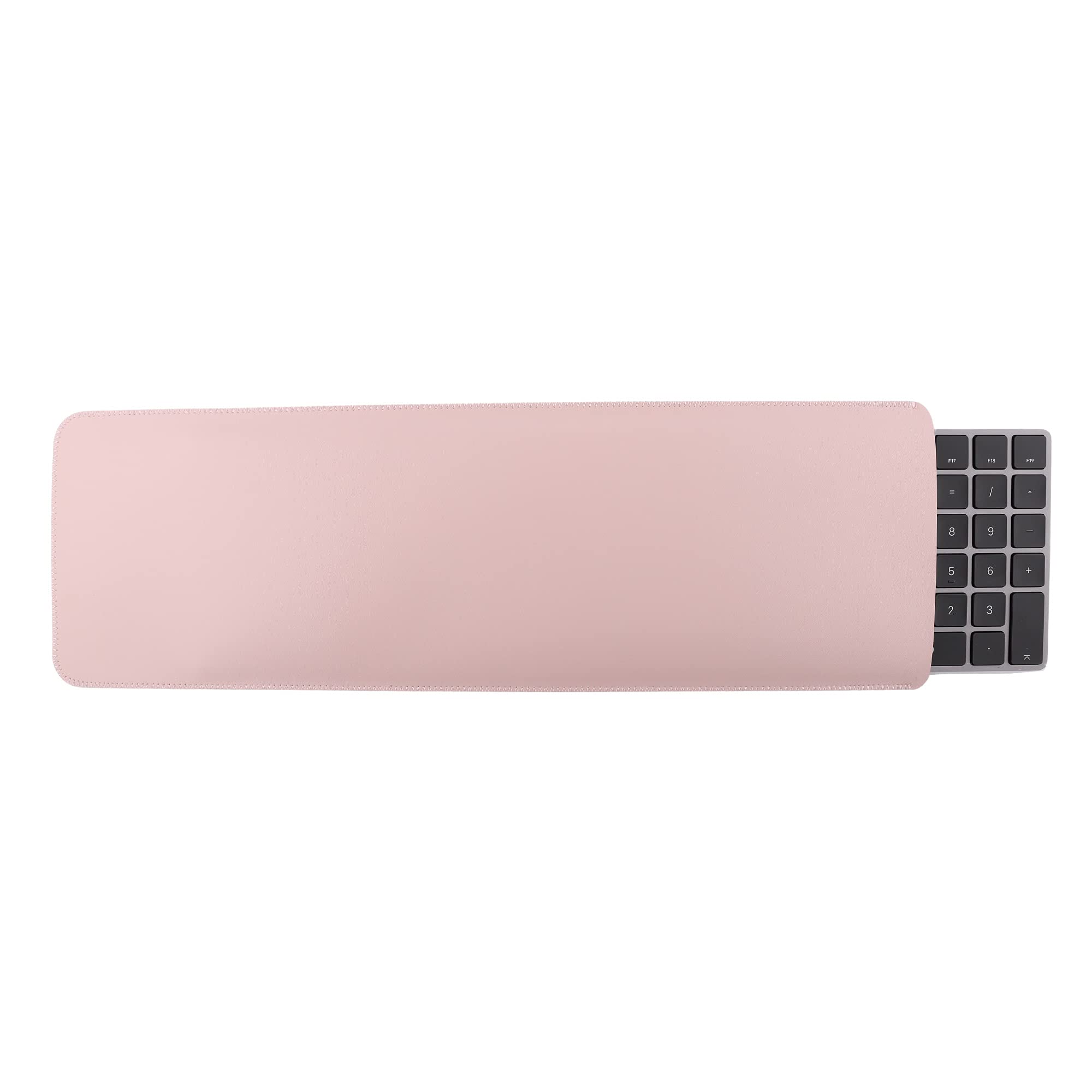 GuardV Faux Leather Series for Apple Magic Keyboard with Numeric Keypad - Protective Sleeve Cover Case Pouch (Pink)