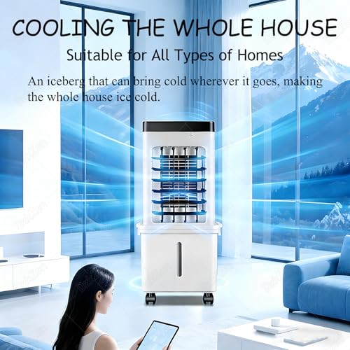 Refroidisseur d'air par évaporation 15L avec ventilateur 3 vitesses - 5