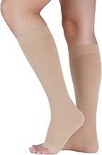 جوارب ضغط طبية مفتوحة عند الاصابع للنساء والرجال من لين بيرفورمانس، جوارب ضغط طبية بدوالي الوريد وتورم الساقين اثناء السفر