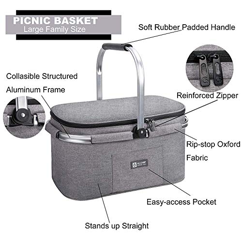Isolierkorb für Picknick und Camping – Allcamp 32L Kühltasche