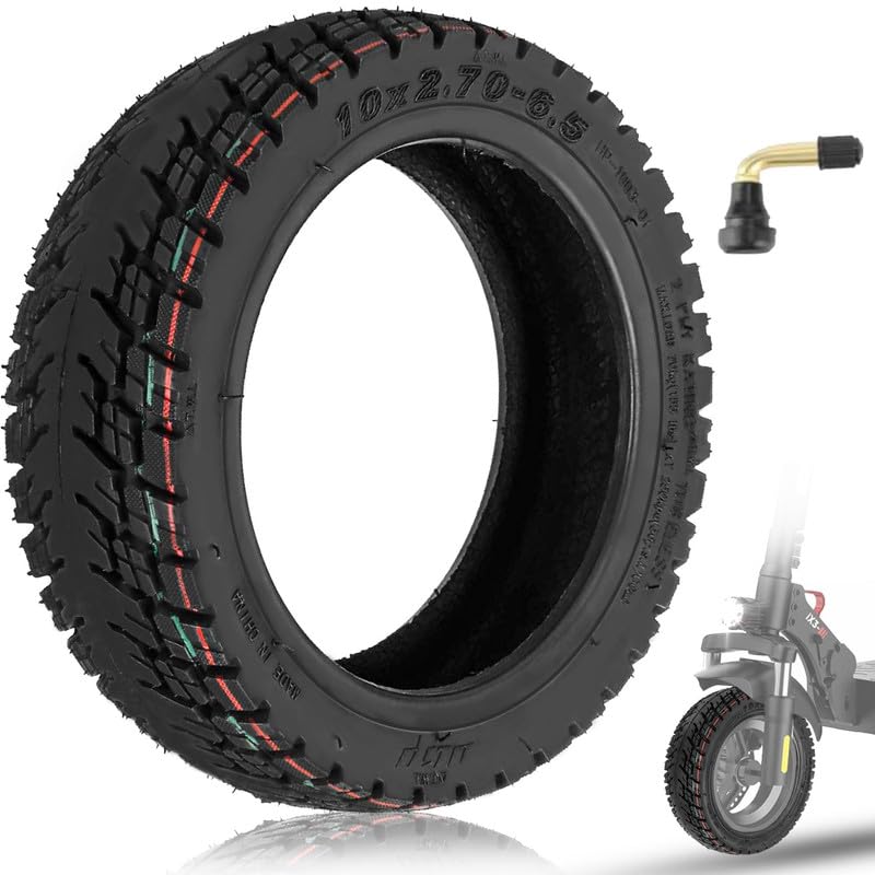 Felixstory 10x2.70-6.5 Inch Off Road Vacuum Tire, Fit for EVERCROSS H5/ A1, Hiboy Titan PRO, iScooter iX3, Kugookirin G3, Fit for 10x2.75-6.5 70/80-6.5 80/65-6.5 Original Tire