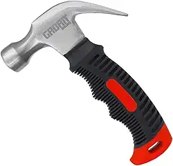 Martelo 23mm com Cabo Ergonômico – Cabeça em Aço, Empunhadura Emborrachada Preta/Vermelha, Ideal p/Uso Profissional