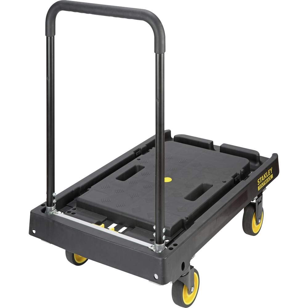 Stanley Klappbarer Plattformwagen FXWT-711 - Max. 200KG - Aluminium - 80 x 52 X 87 cm - Anti-Rutsch-Plattform - Schwarz/Gelb