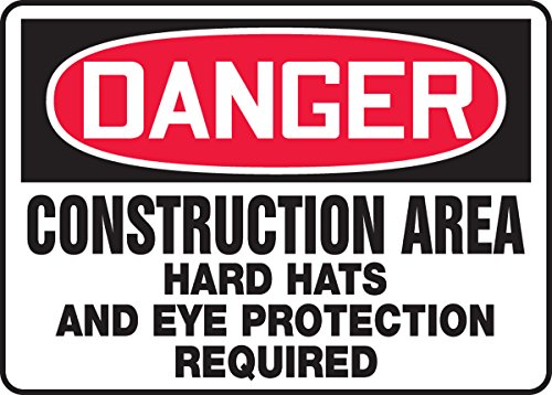 Panneau de chantier danger en aluminium Accuform 25x35cm