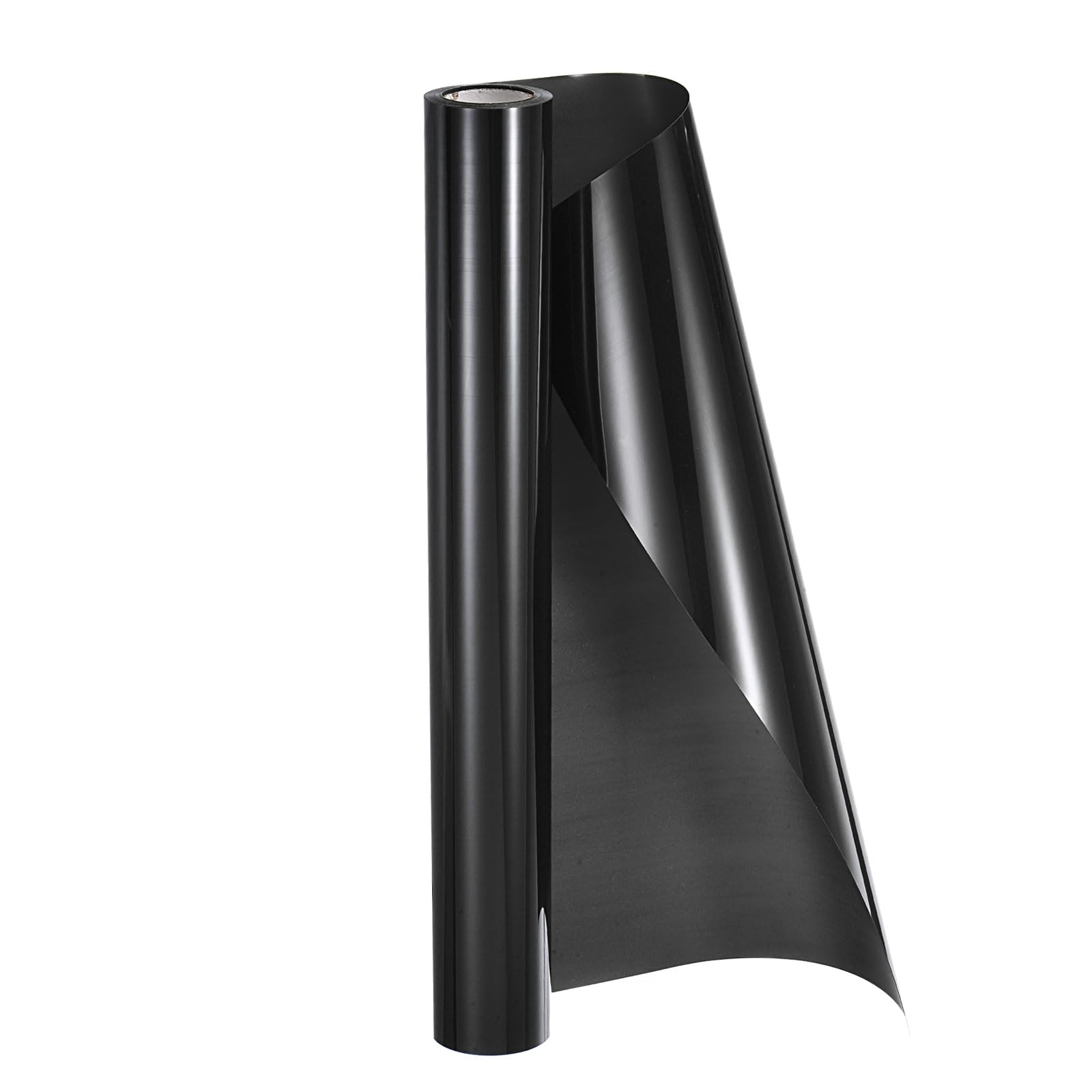 sourcing map HTV Heat Transfer Vinyl 12" x 8.5ft Roll PVC Black Iron on Vinyl for All Cutter Machine, Easy to Cut & Weed