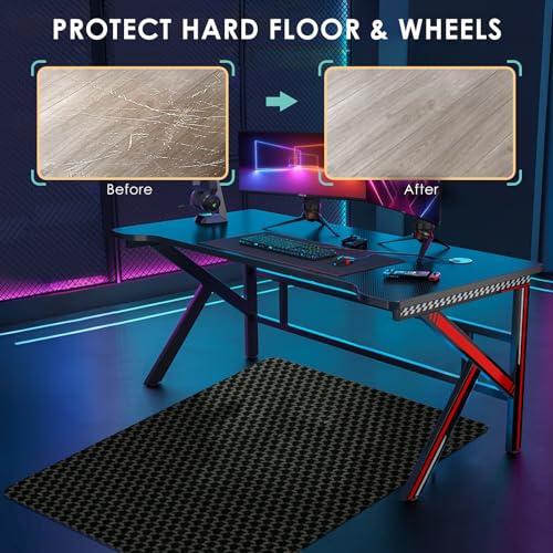 Image of Vicwe Office Chair Mat for Hardwood Floor, 48 inch x 40 inch Large Chair Mats, Gaming Chair Mat for Hardwood, Easy Glide for Chairs, Multi-Purpose Floor Protector Desk Chair Mats for Home Office