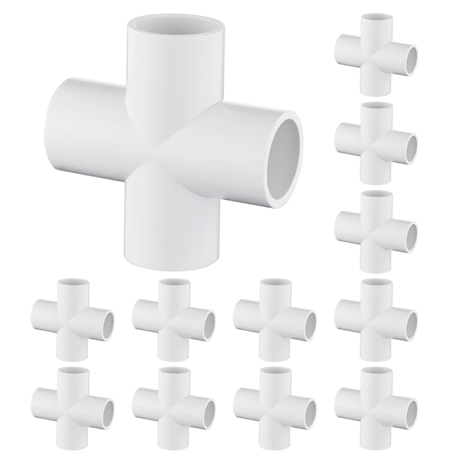 Photo 1 of 12 Pack 3/4" 4-Way Cross PVC Fitting Connector