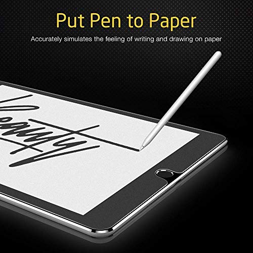 Image of OJOS Paper Feel Screen Protector Compatible with iPad 9th /8th /7th (10.2-Inch, 2021-2019) Matte PET Film, No Glare, Scratch Resistant, Compatible with Apple Pencil