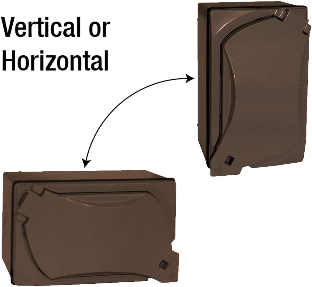 Sigma Engineered Solutions 16446BR TRWR Duplex Receptacle Kit with Universal Weatherproof Cover, Bronze